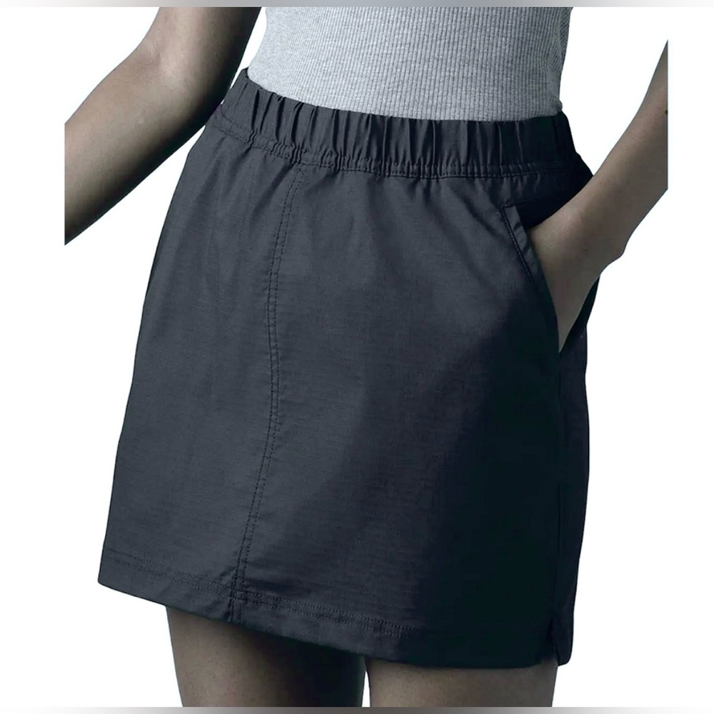 Prana Double Peak Skort Cotton Lined Skirt w/ Shorts #1969081 in Grey Size 8 NWT